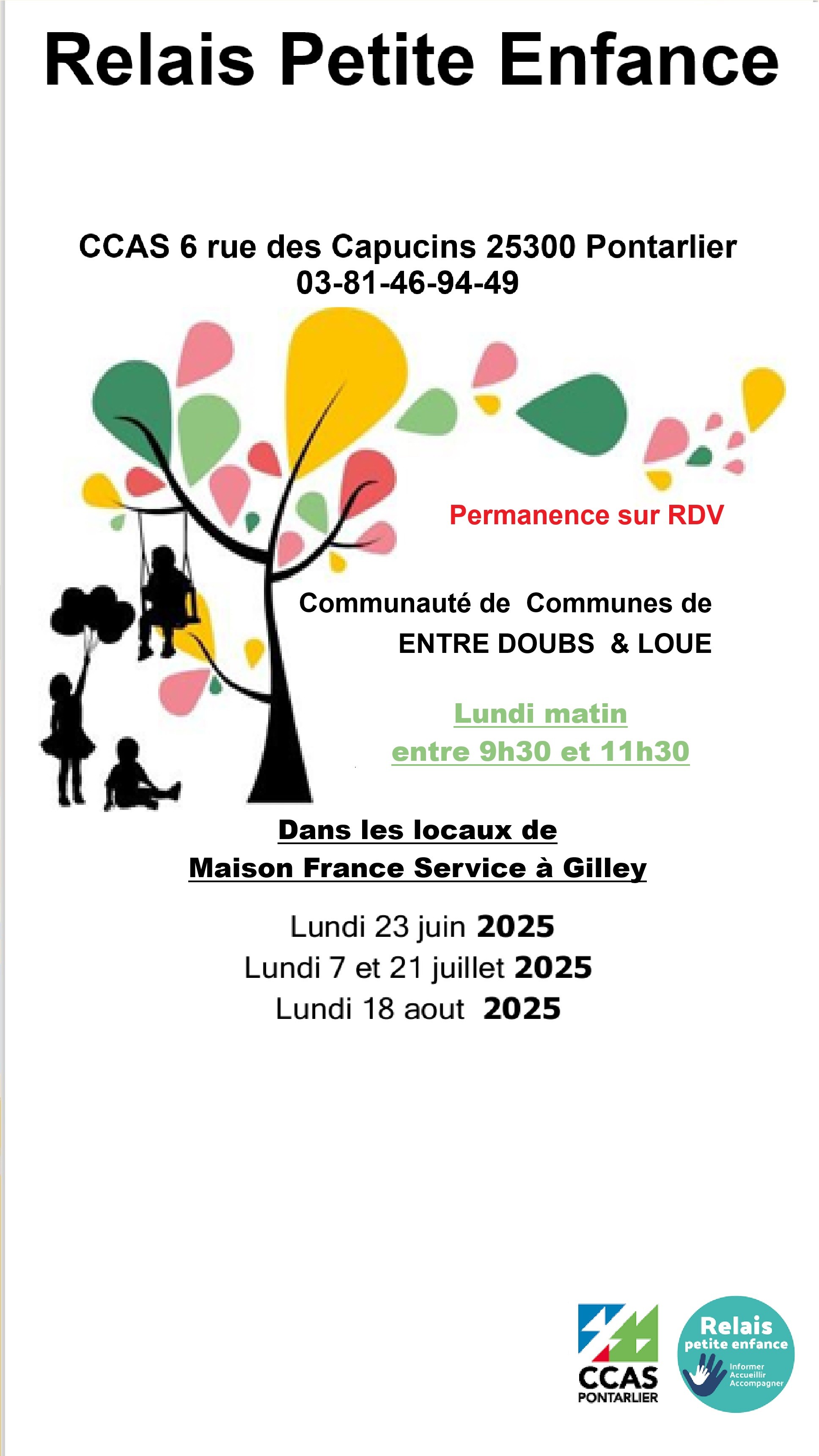 Retrouvez les permanences du Relais Petite enfance
