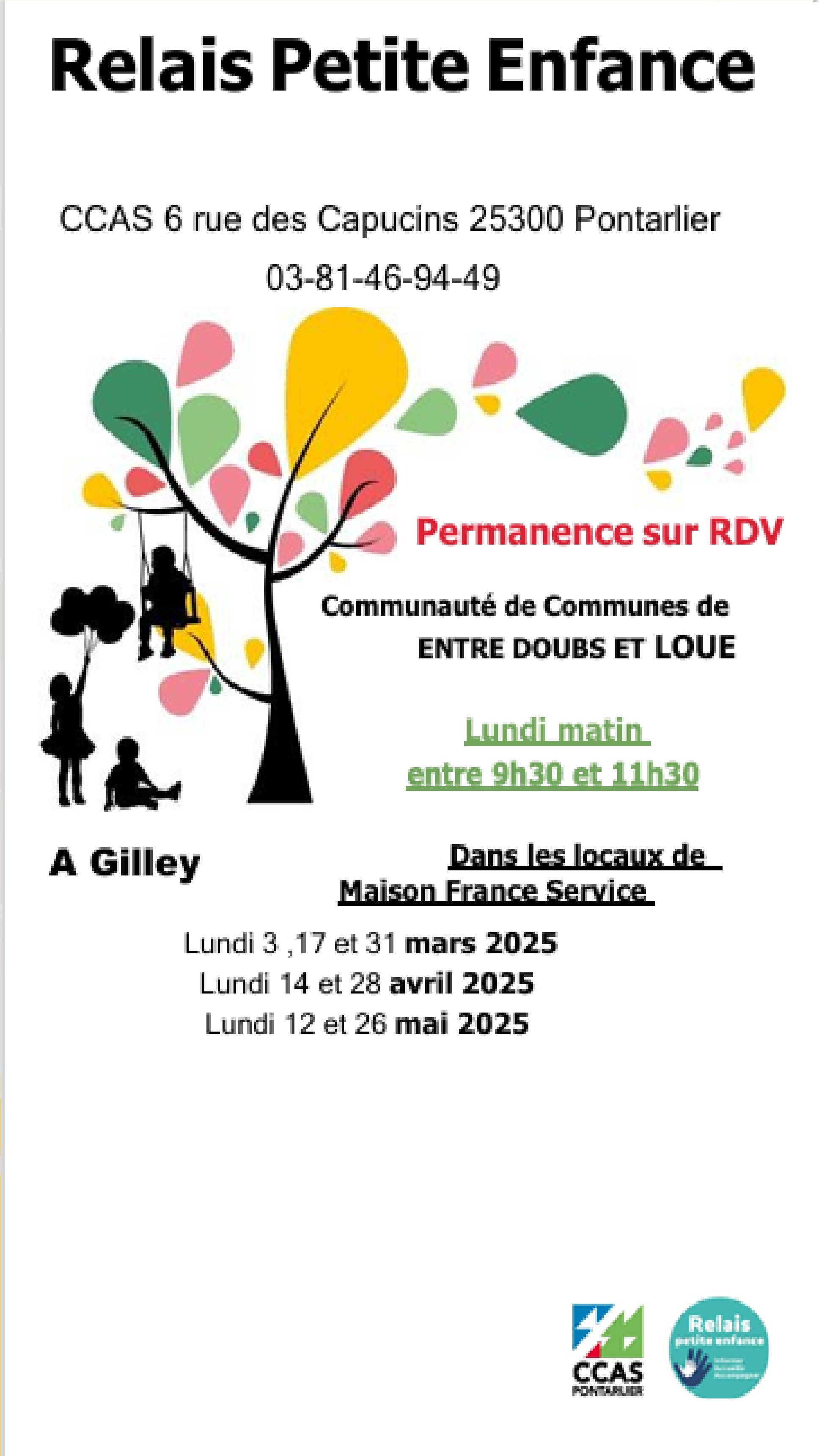 Retrouvez les permanences du Relais Petite enfance : Echanges dédiés à l’accueil du jeune enfant