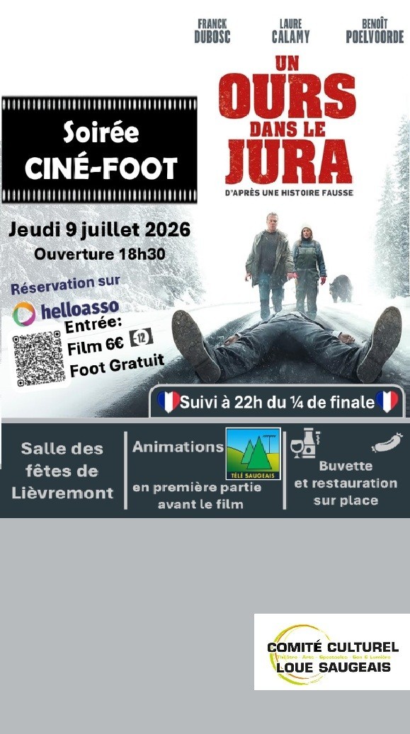 Soirée Ciné Foot à la salle d'accueil de Lièvremont