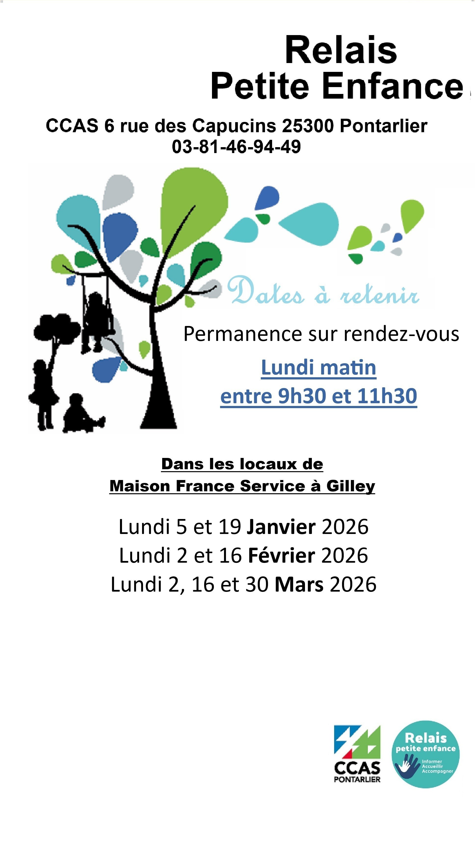 Retrouvez les permanences du Relais Petite enfance