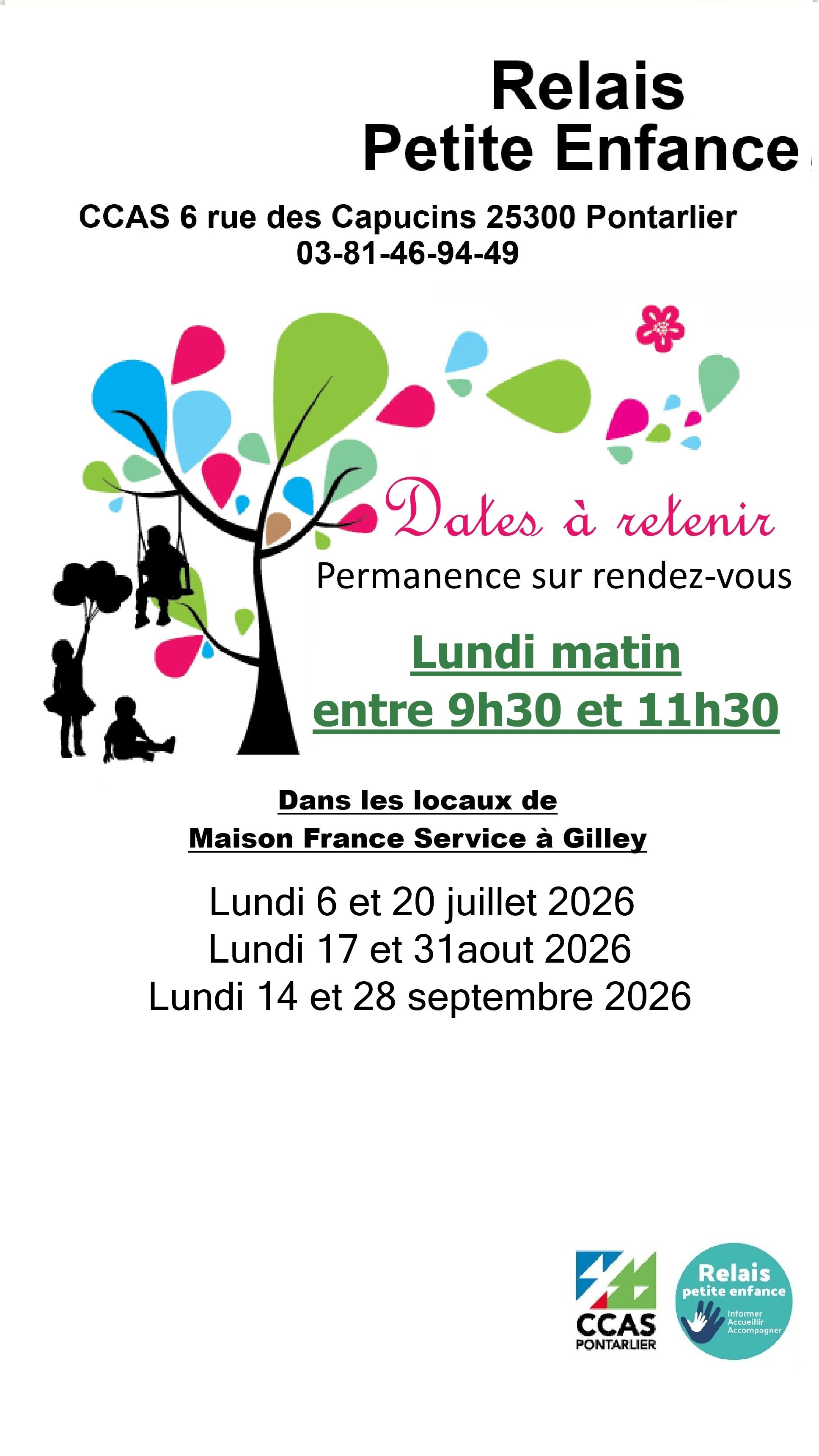 Retrouvez les permanences du Relais Petite enfance